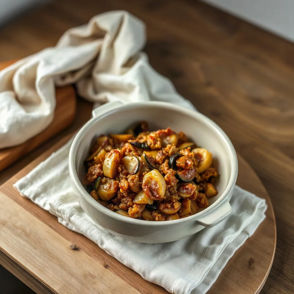 In a bowl, separate grains that hold and browned, a warm brown.