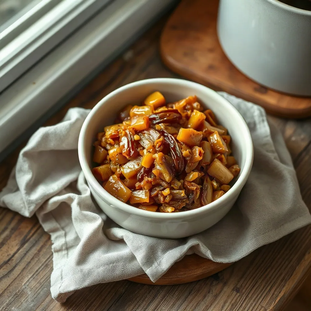 In a bowl, separate grains that hold and browned, a warm brown. The surface will be glossy.