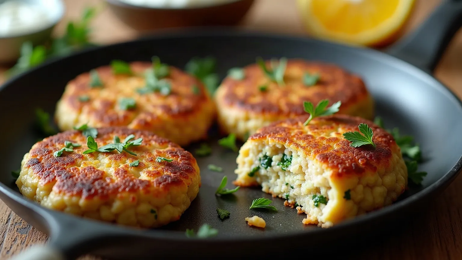 White bean patties
