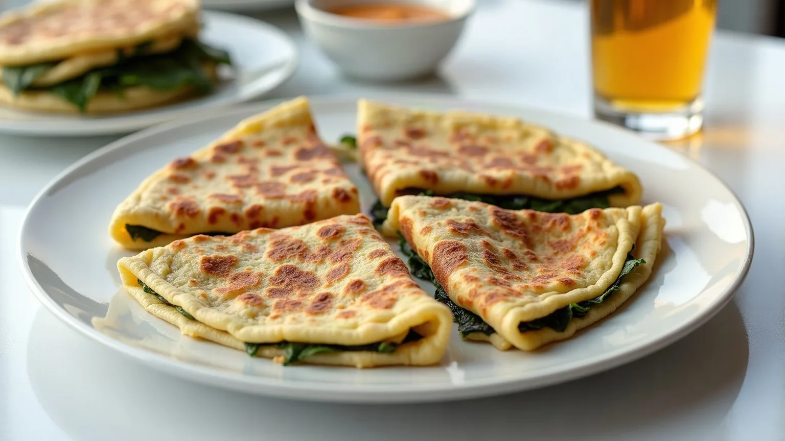 Ispanaklı peynirli gözleme