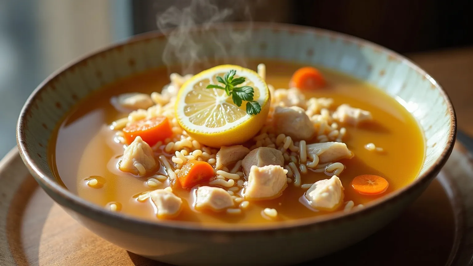 Chicken broth soup