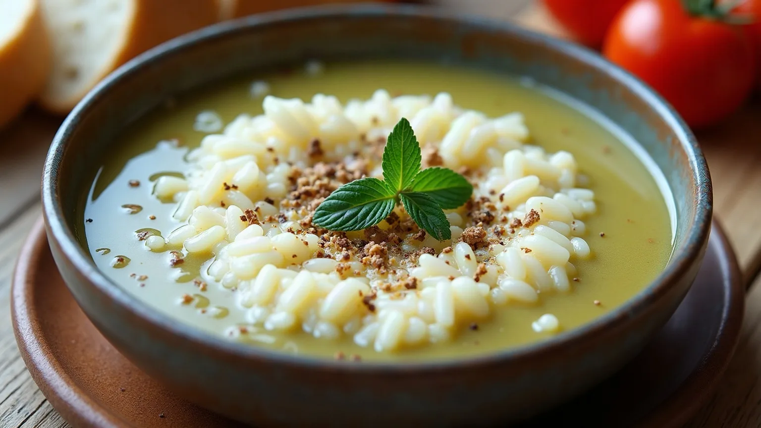 Yoghurt and rice soup