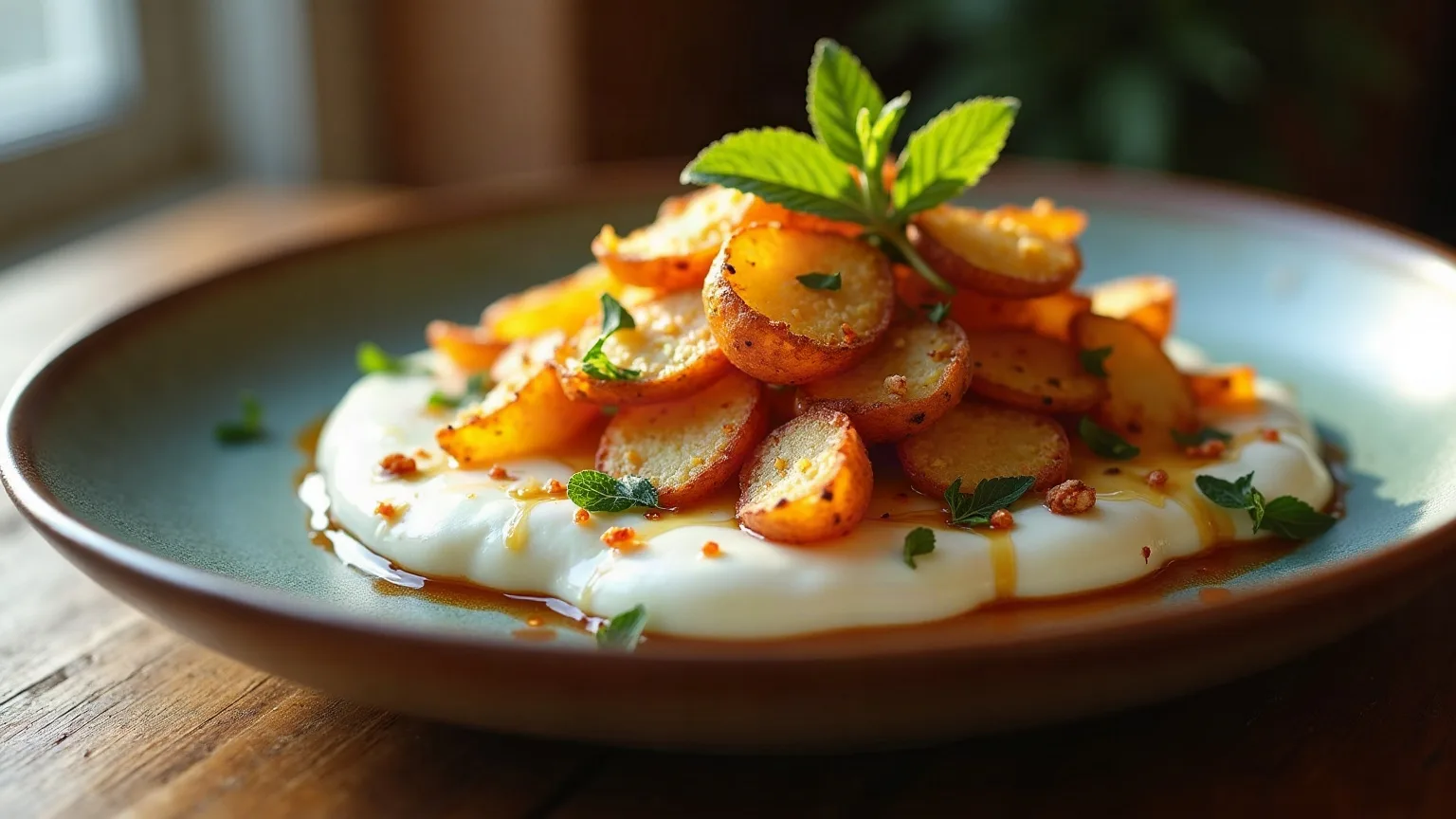 Yoğurtlu fırın patates